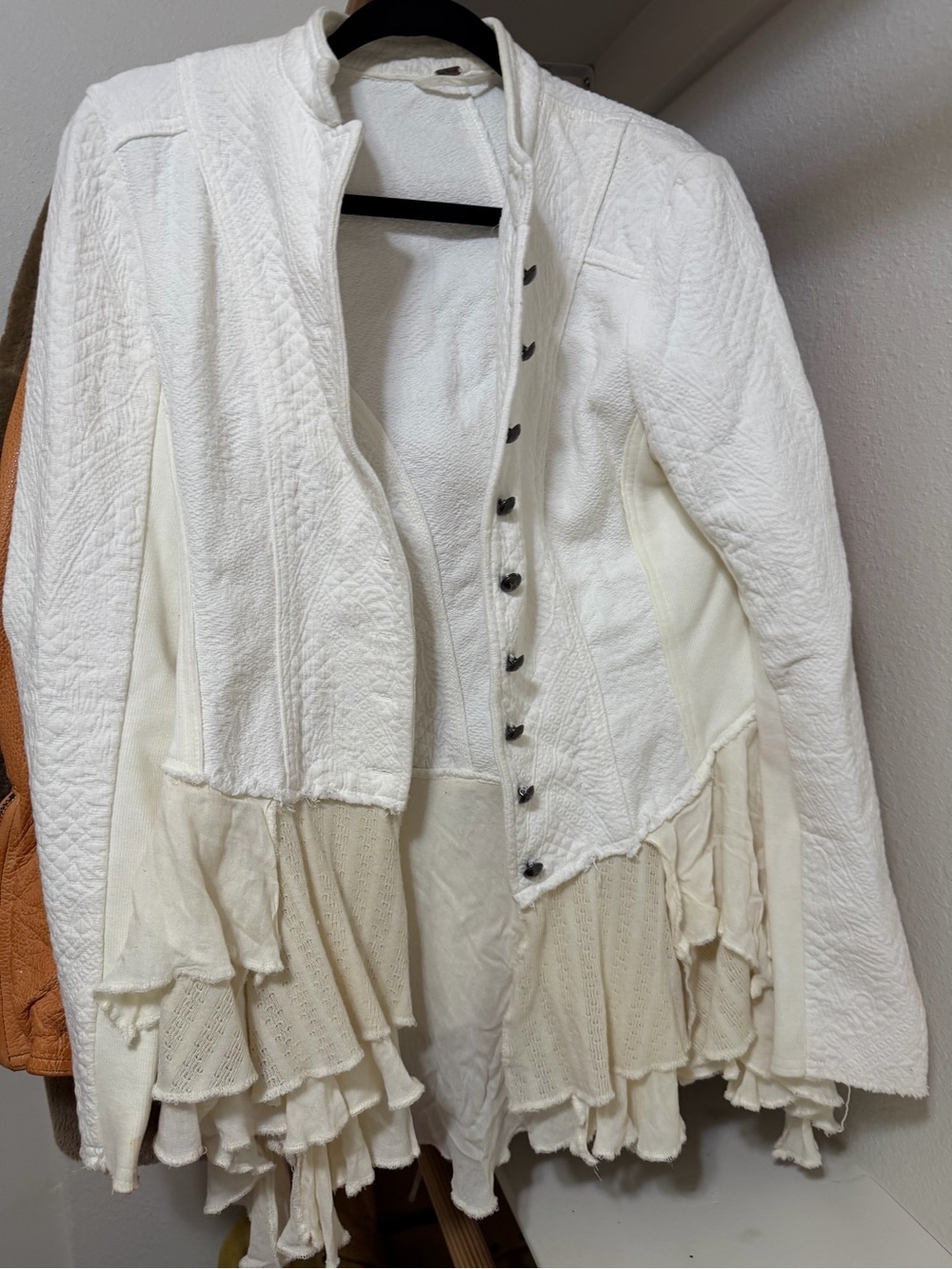 Free People Sz 8 white jacket